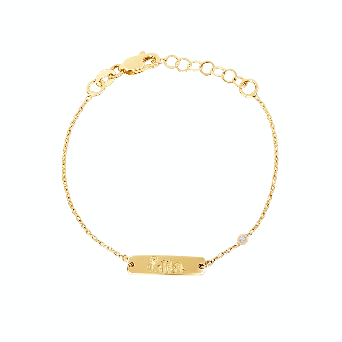 Solid Nameplate Baby Bracelet