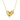 Fluted Asymmetrical Diamond Heart Necklace