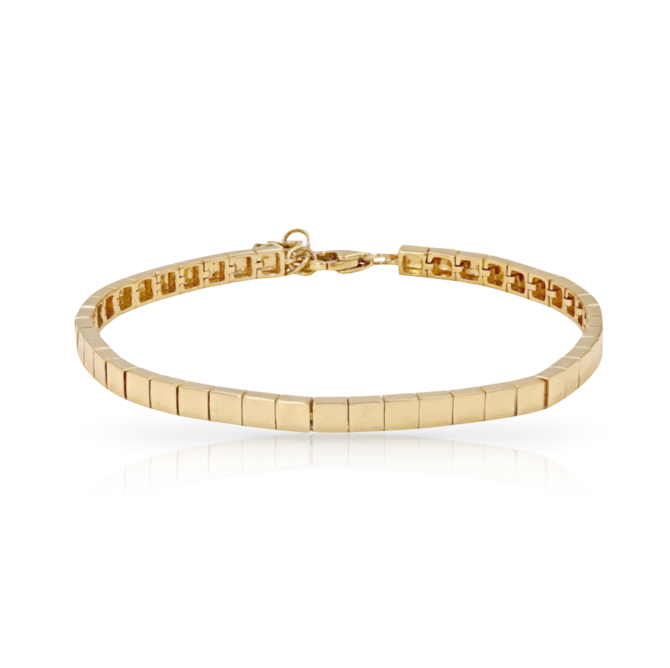 Solid Square Gold Bracelet
