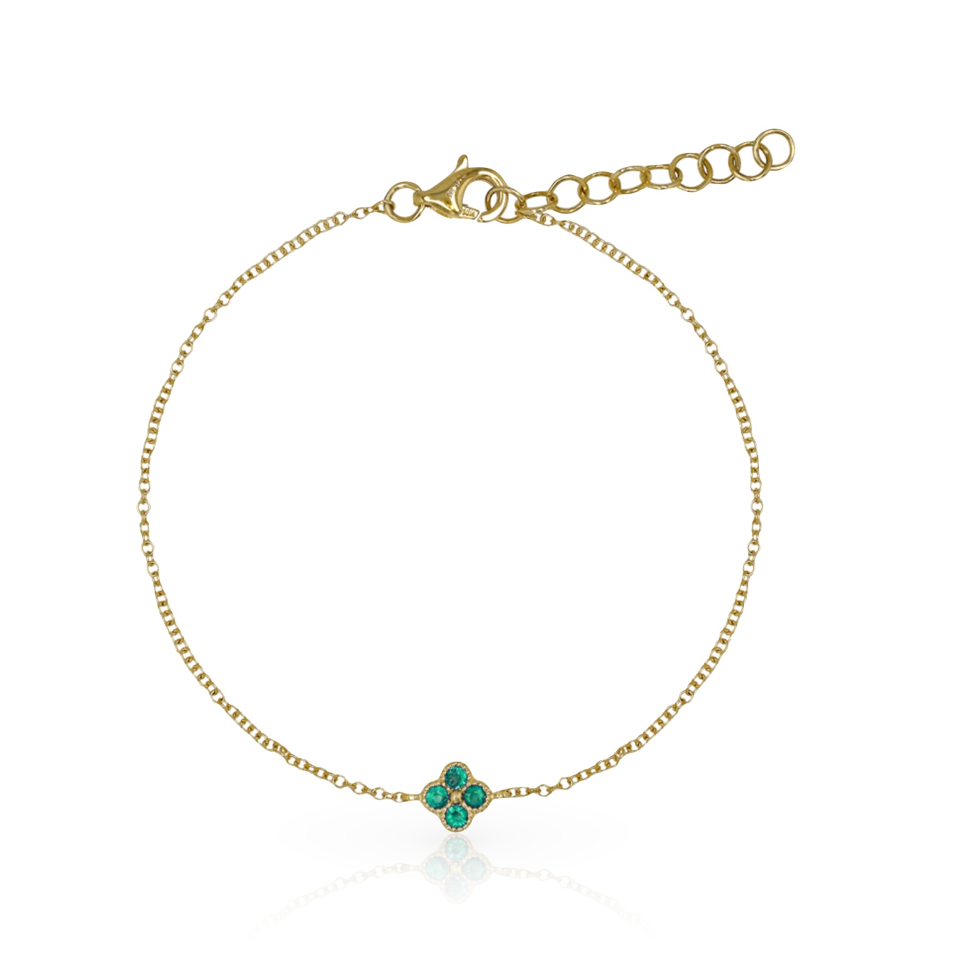 - Emerald Clover Bracelet -