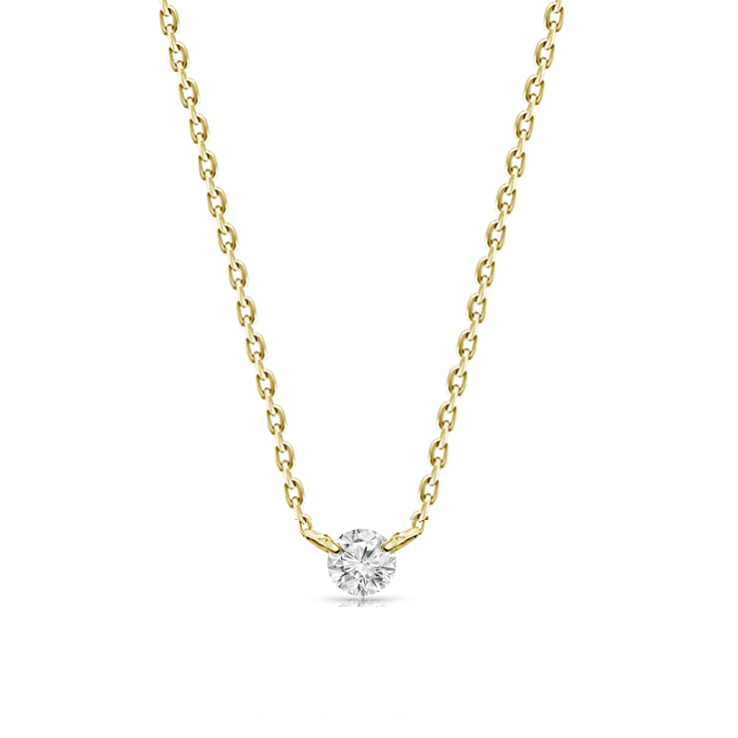 - 0.20ct Floating Diamond Solitaire Necklace -