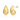 Matte Drop Golden Earrings