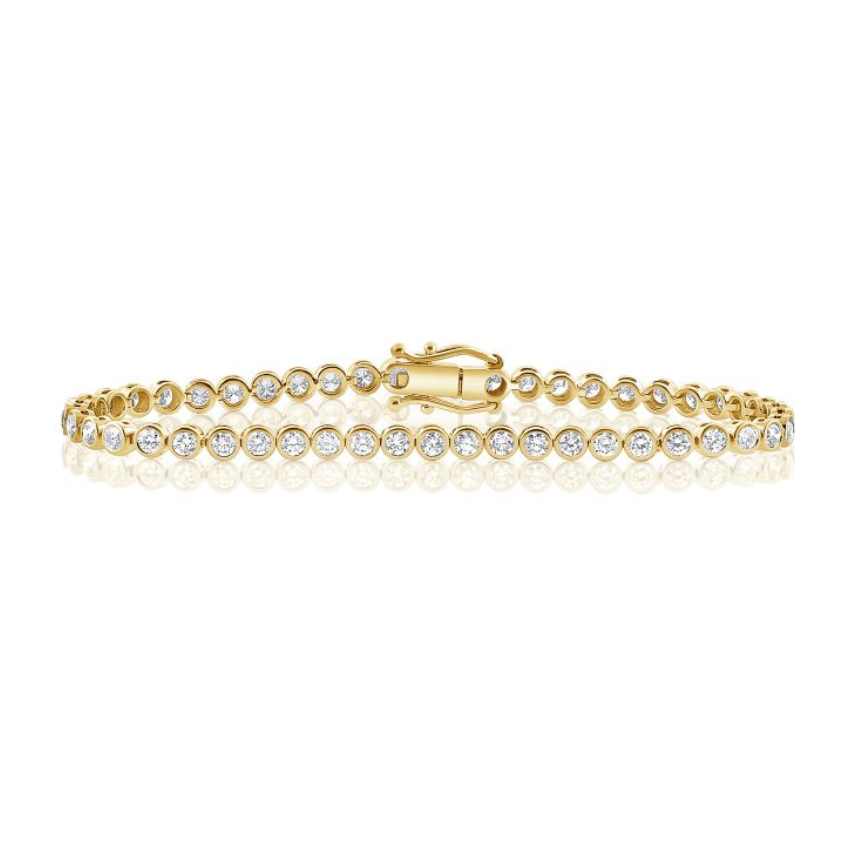 3ct Lab Diamond Bezel Set Tennis Bracelet