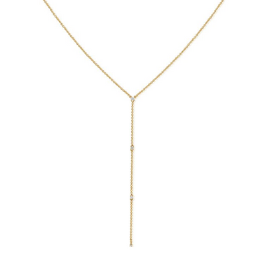 Delicate Diamond Lariat Necklace