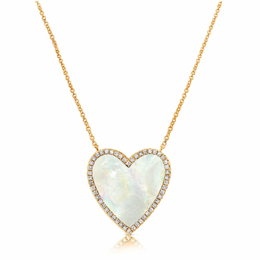 Mother of Pearl Heart Necklace