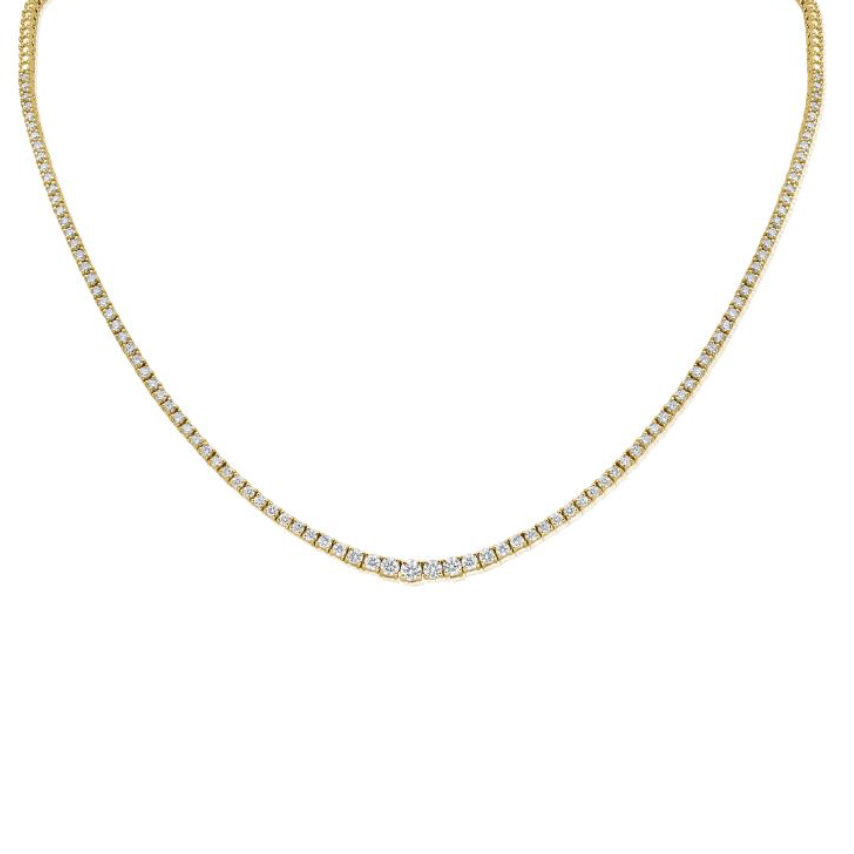 Delicate Graduate 4 prong Tennis Necklace - Sample