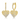 Confetti Heart Diamond Huggie Earrings