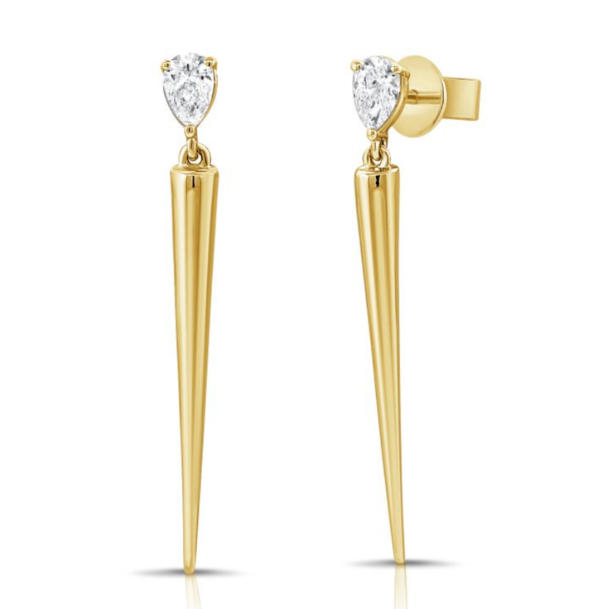 Pear Shape Spike Drop Earring