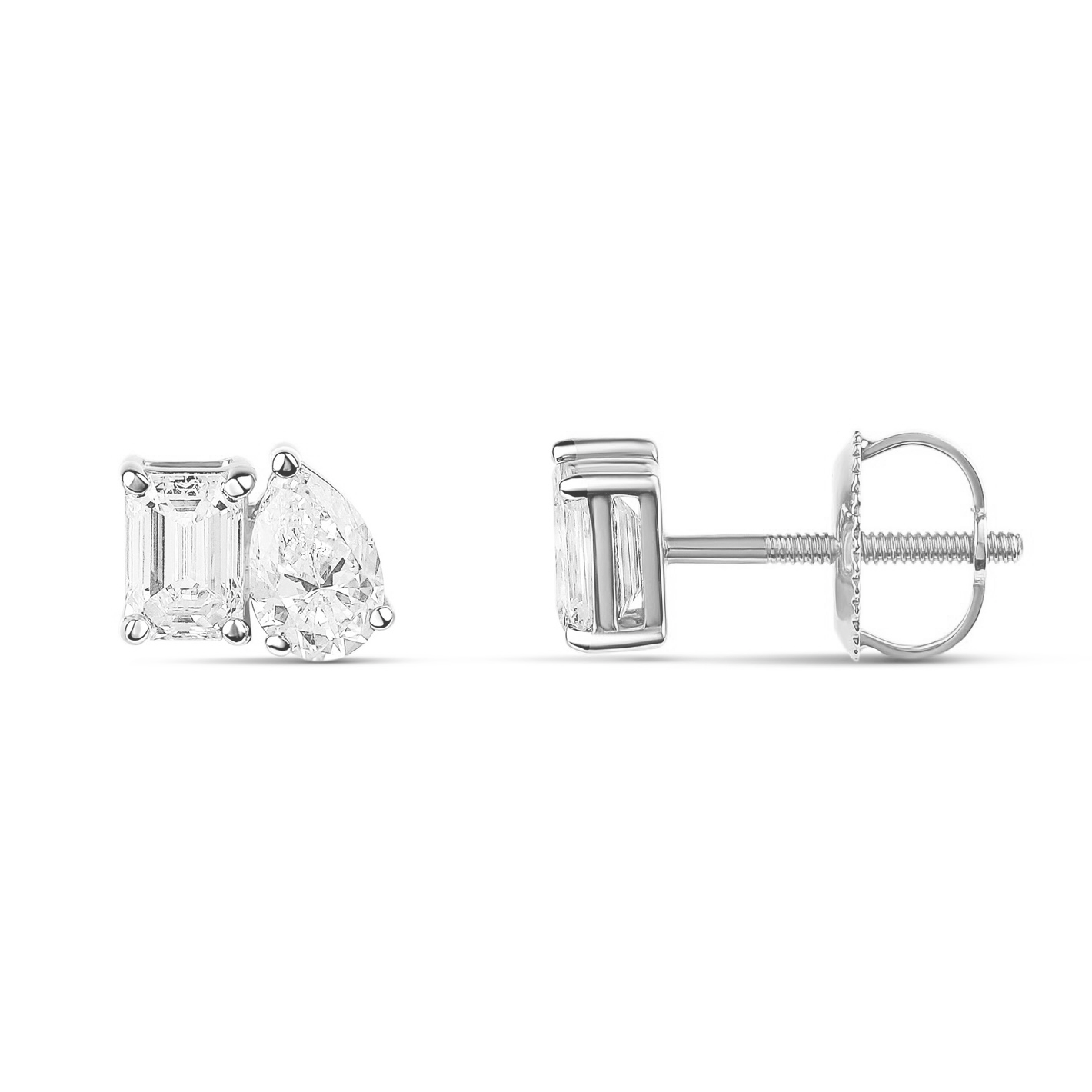 Lab Diamond Toi-et-Moi Diamond Stud- SINGLE WG