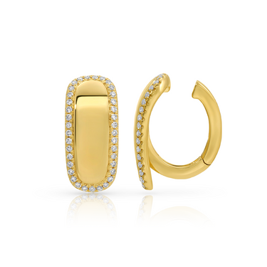 Border Diamond Bold Ear Cuff (Single)