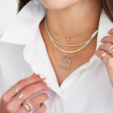Custom Diamond Date Necklace