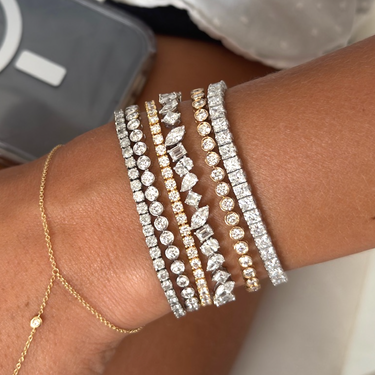 4ct Lab Diamond Bezel Set Tennis Bracelet