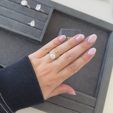 2ct Round Cut Lab Diamond on Solid Band Ring - IGI Certified