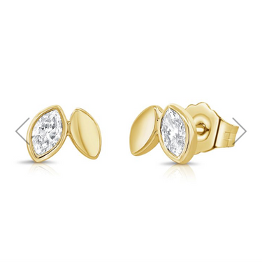 Marquise Bezel Duo Diamond Studs