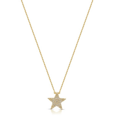 Pave Diamond Star Necklace