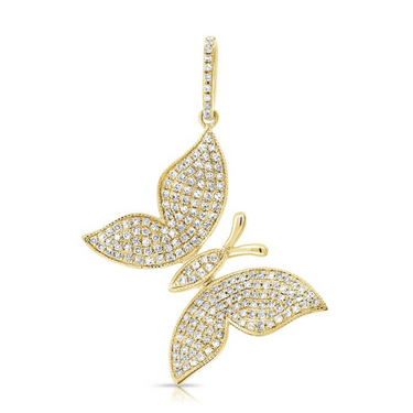 Pave Diamond Butterfly Charm