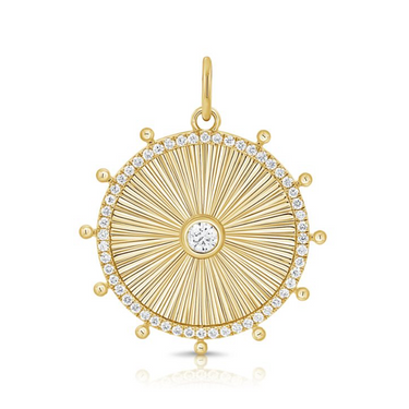 Fluted Diamond Statement Charm