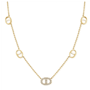 Trendy Link Diamond Necklace