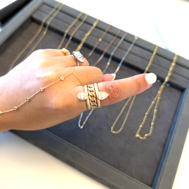 Oval Cut Lab Diamond Bezel Pave Cloud Ring