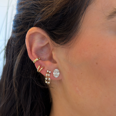 4ctw Oval Lab Diamond Studs (PAIR)