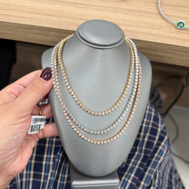 10ct Lab Diamond Bezel Set Tennis Necklace - RG