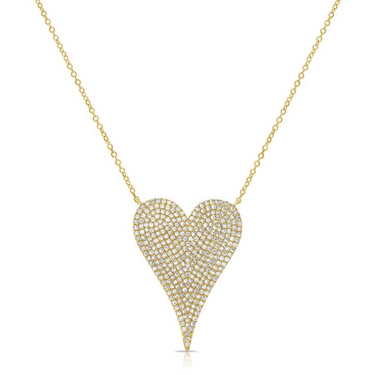 Jumbo Pave Heart Necklace