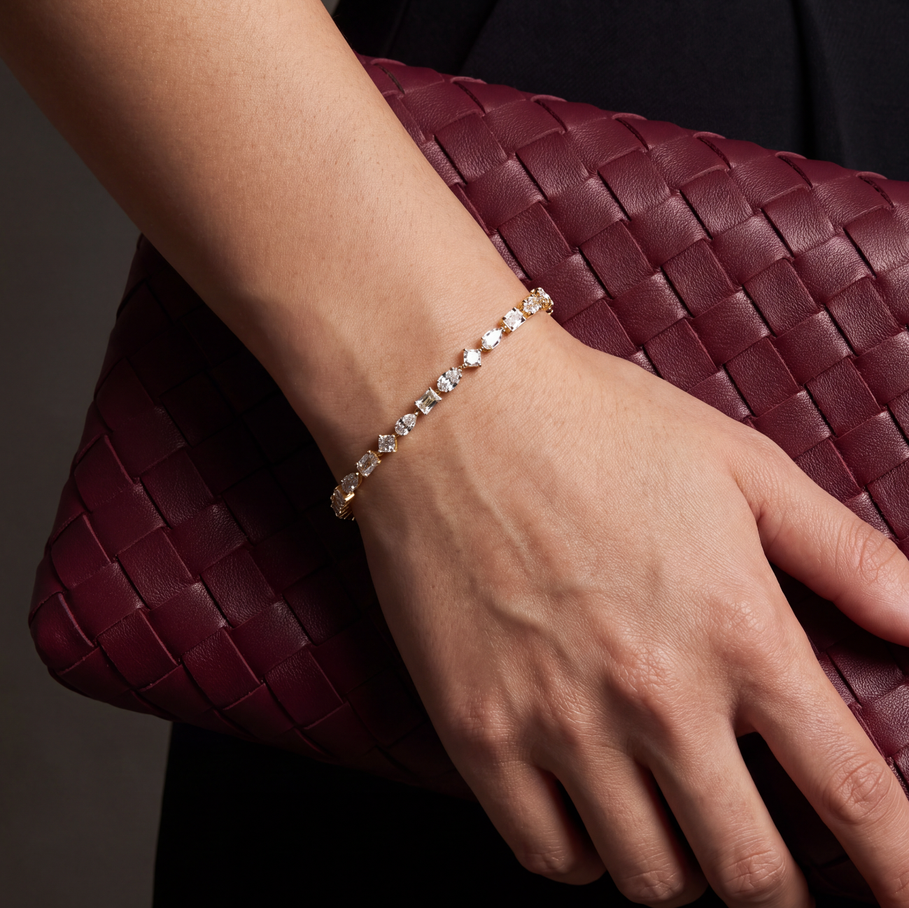 Mixed Diamond Tennis Bracelet
