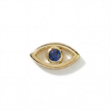 Solid and Blue Sapphire Evil Eye Charm