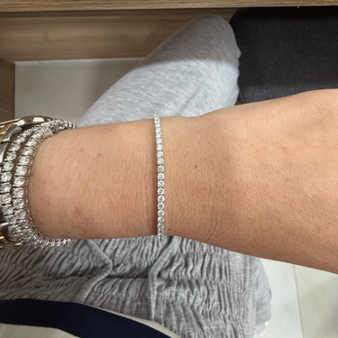 4.13ct Natural Diamond Tennis Bracelet