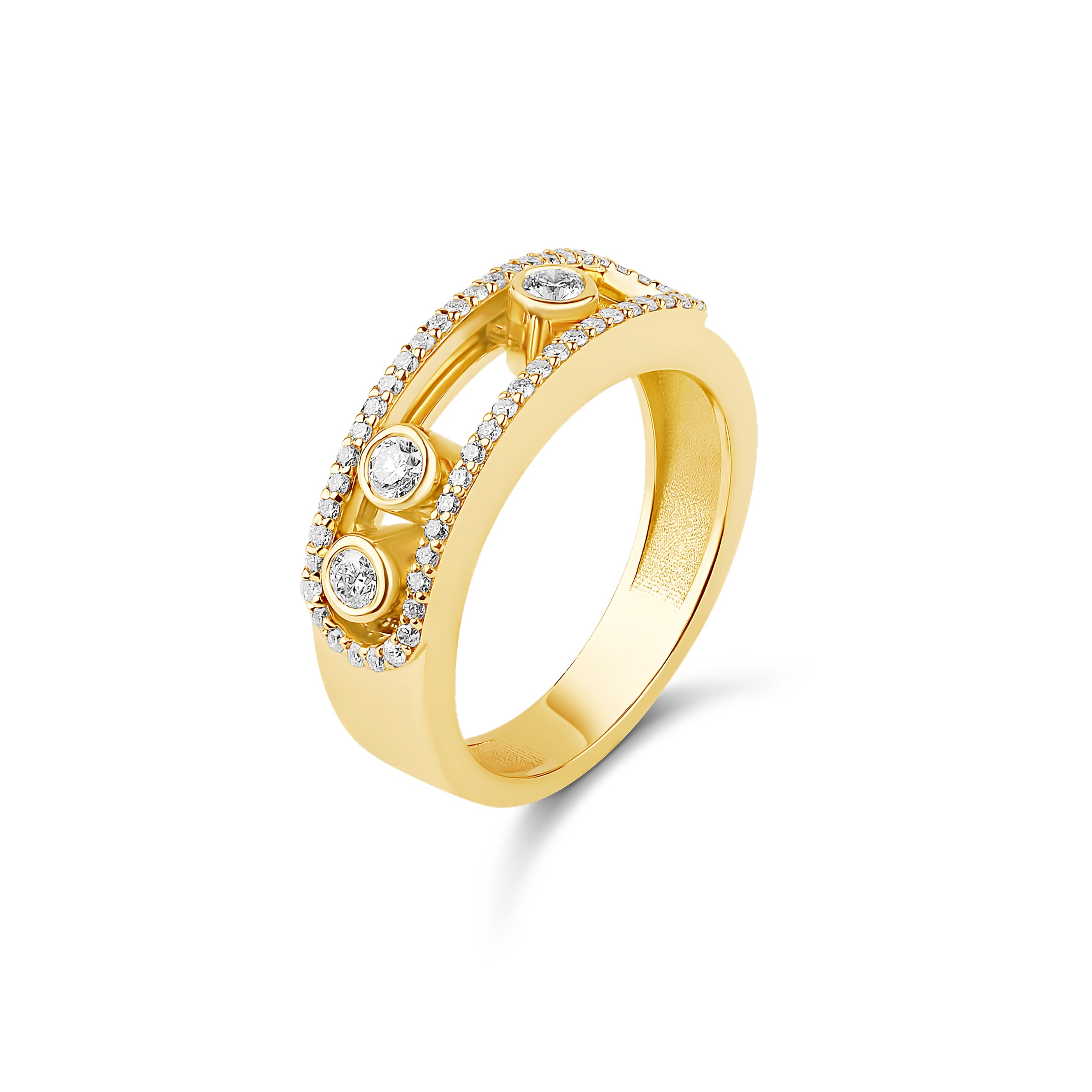 Diamond Slider Bezels Ring