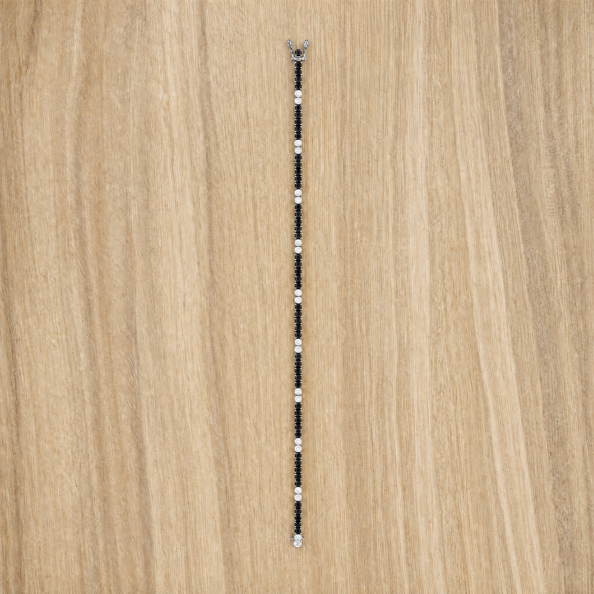 Natural Black Diamond Tennis Bracelet