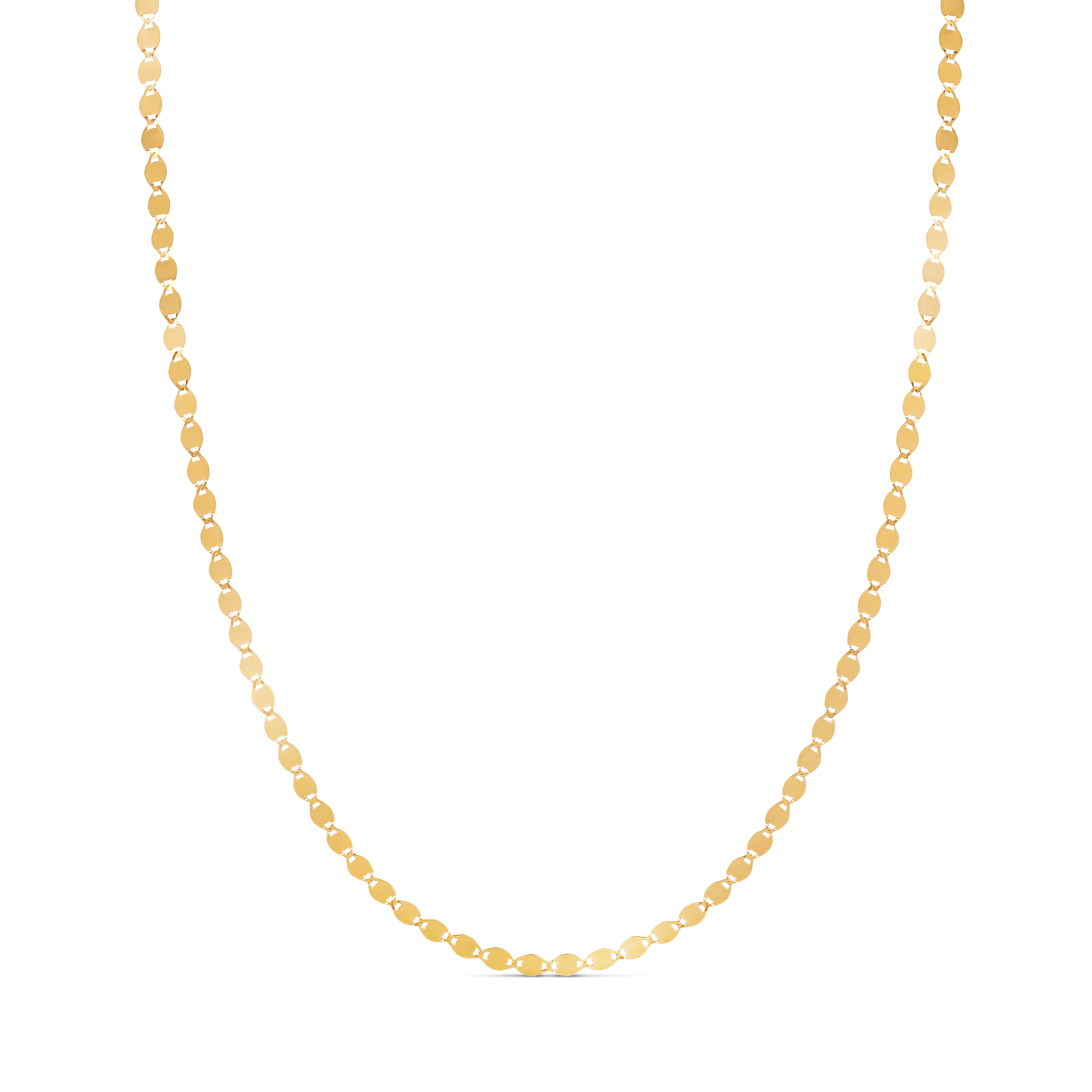 Oval Mirrored Chain Necklace