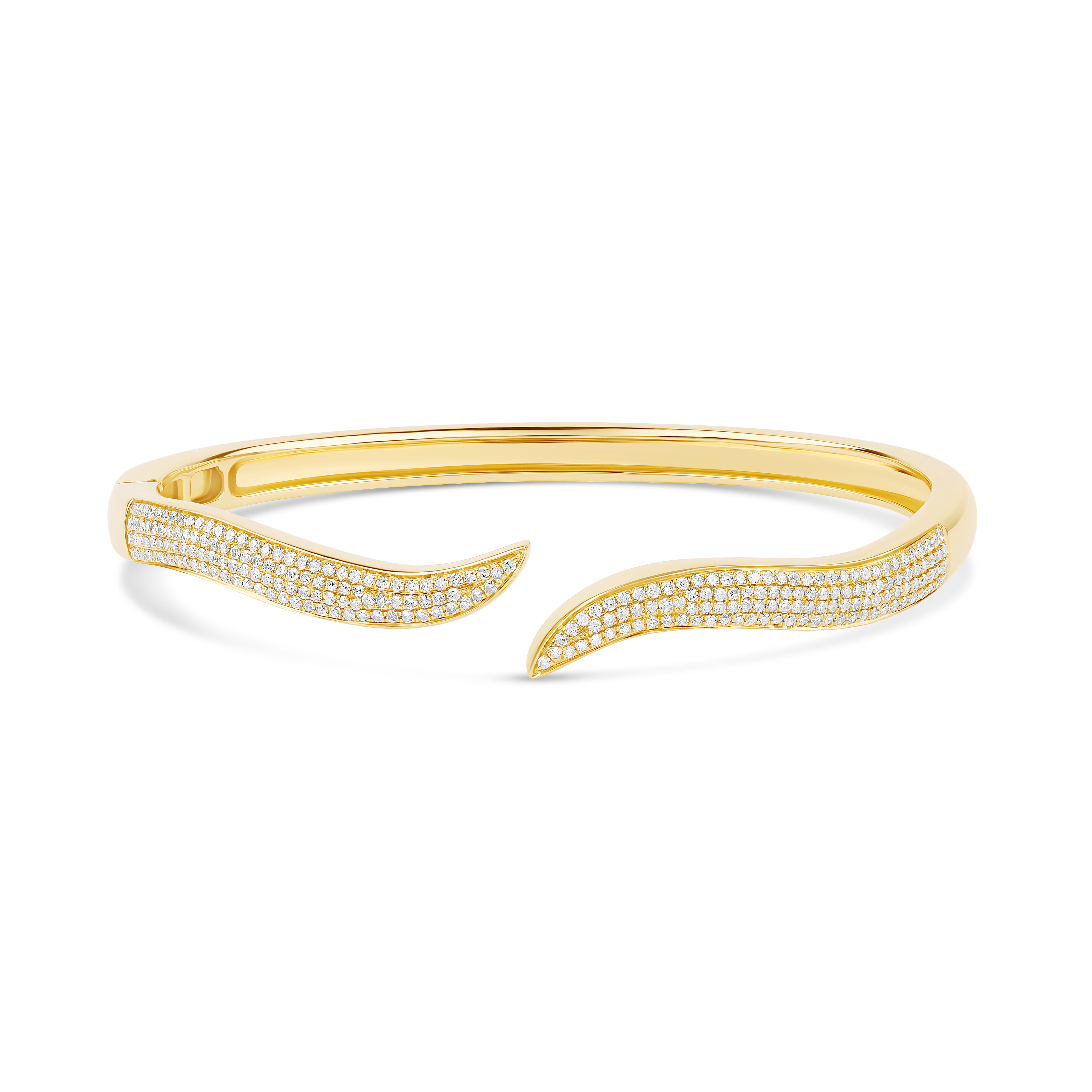 Pave Wave Cuff Bangle