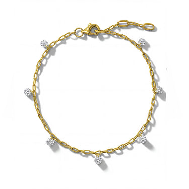 Delicate Dancing Diamonds Bracelet (Lab)