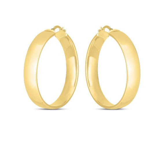 - Flat Hoop Earrings -