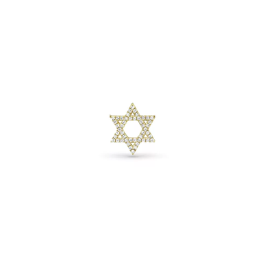 Diamond Star of David Charm