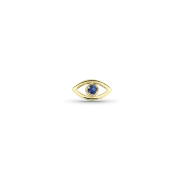 Solid and Blue Sapphire Evil Eye Charm