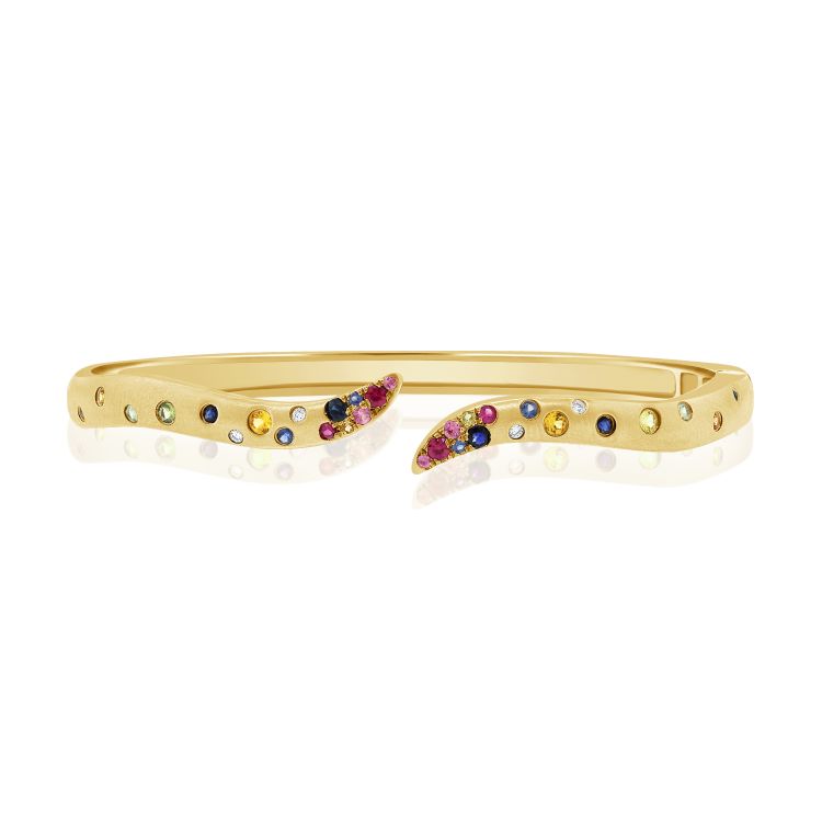 Gemstone Confetti Wave Bangle