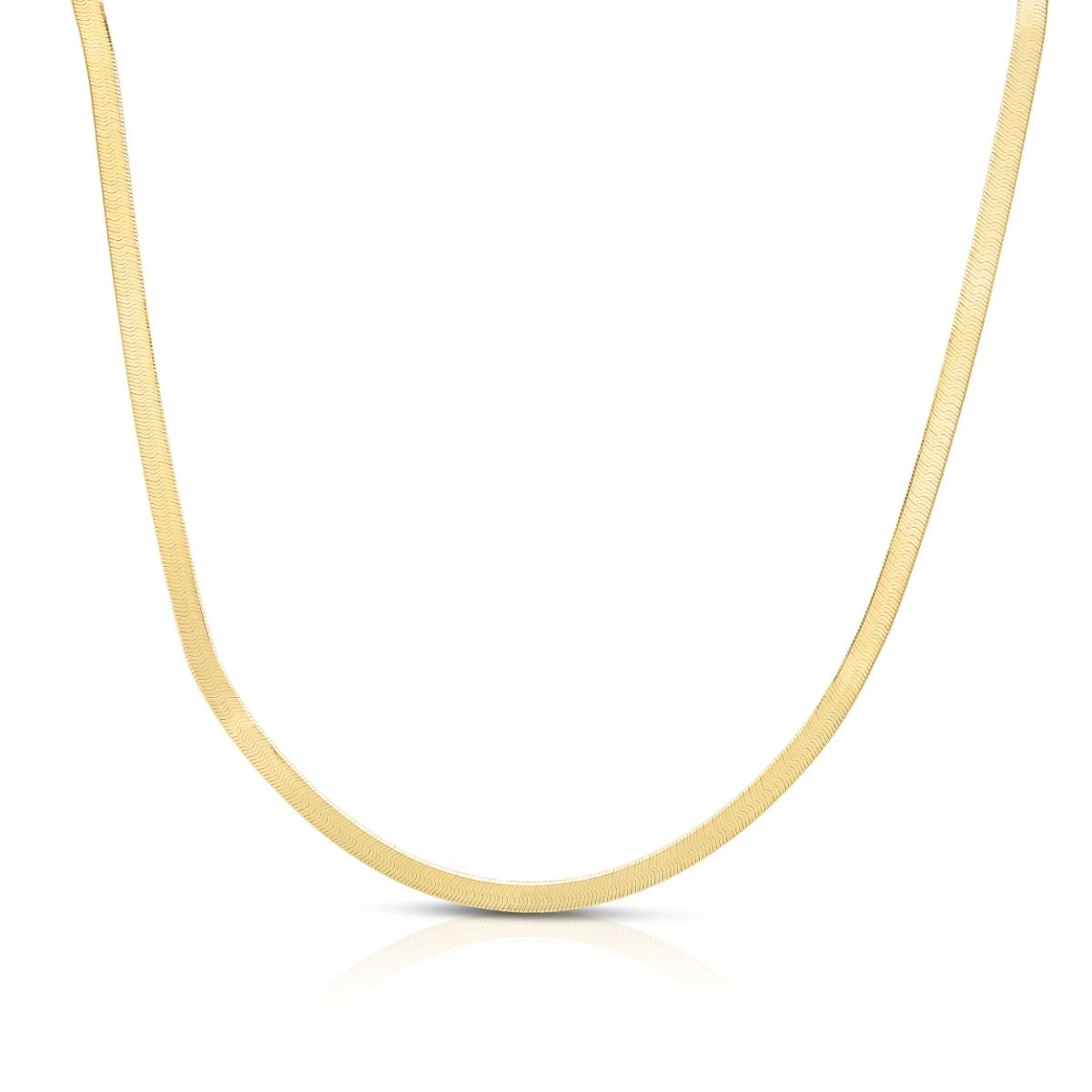 - 1.5mm Herringbone Chain Necklace -
