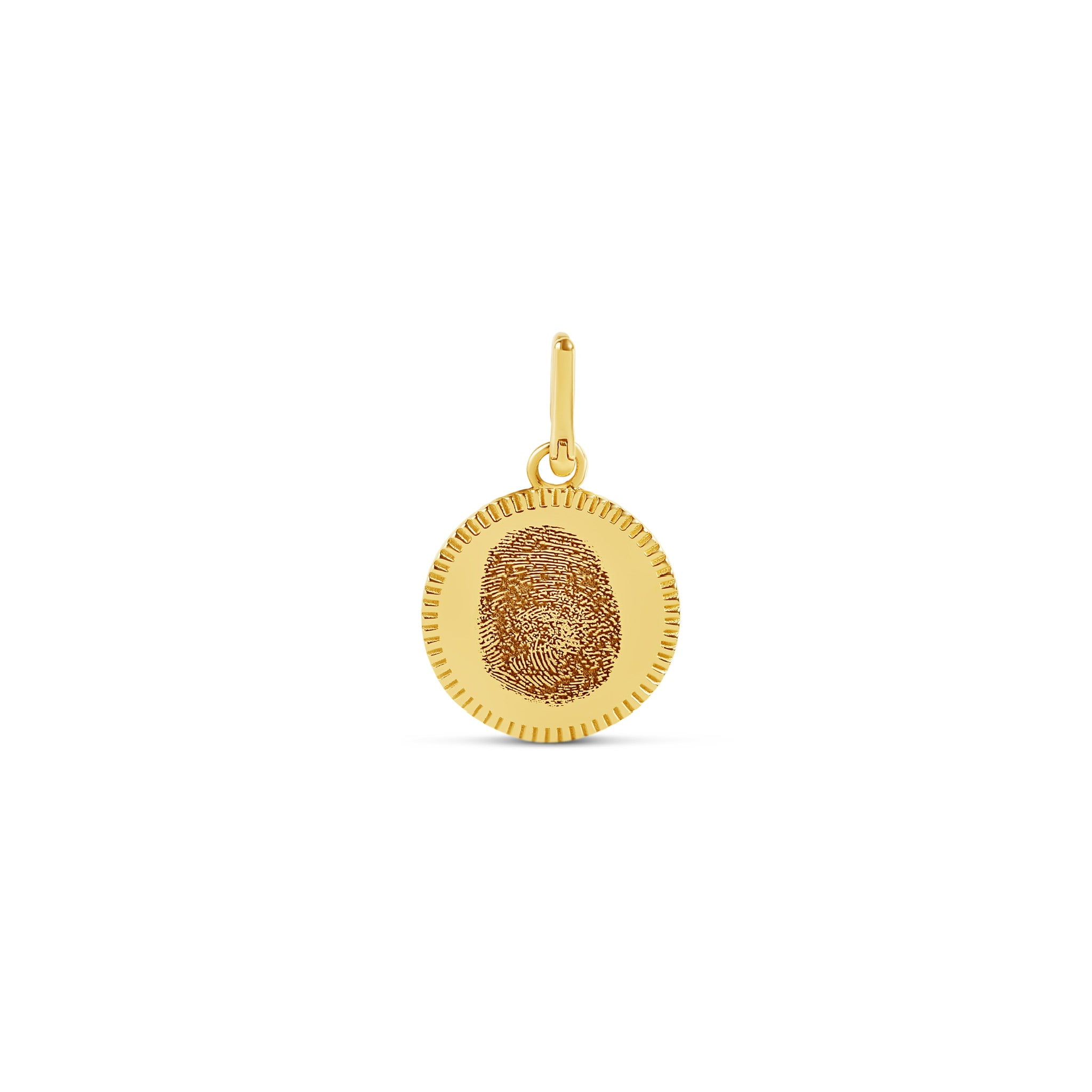 Personalized Print Fluted Border Disc Charm