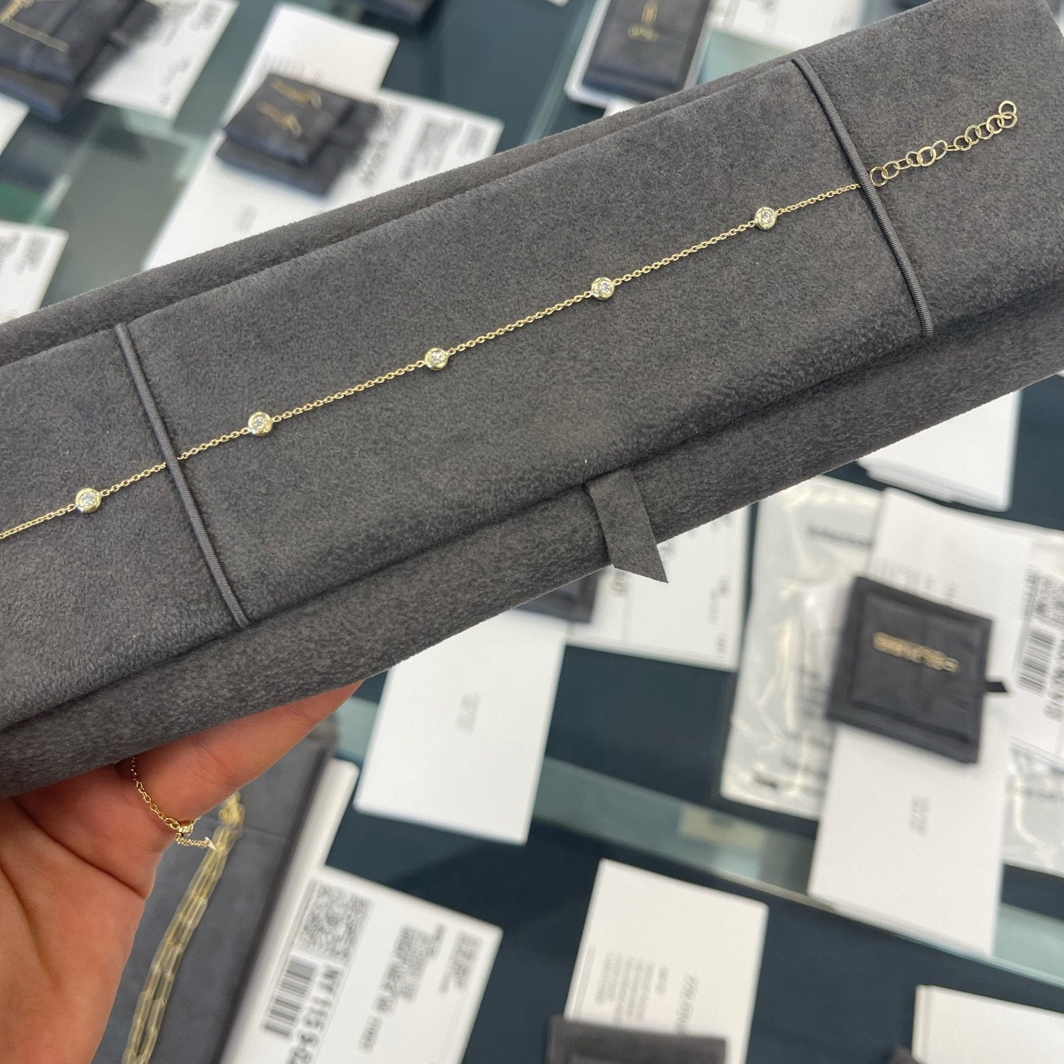 - Diamond By The Yard Bezel Accent Bracelet -