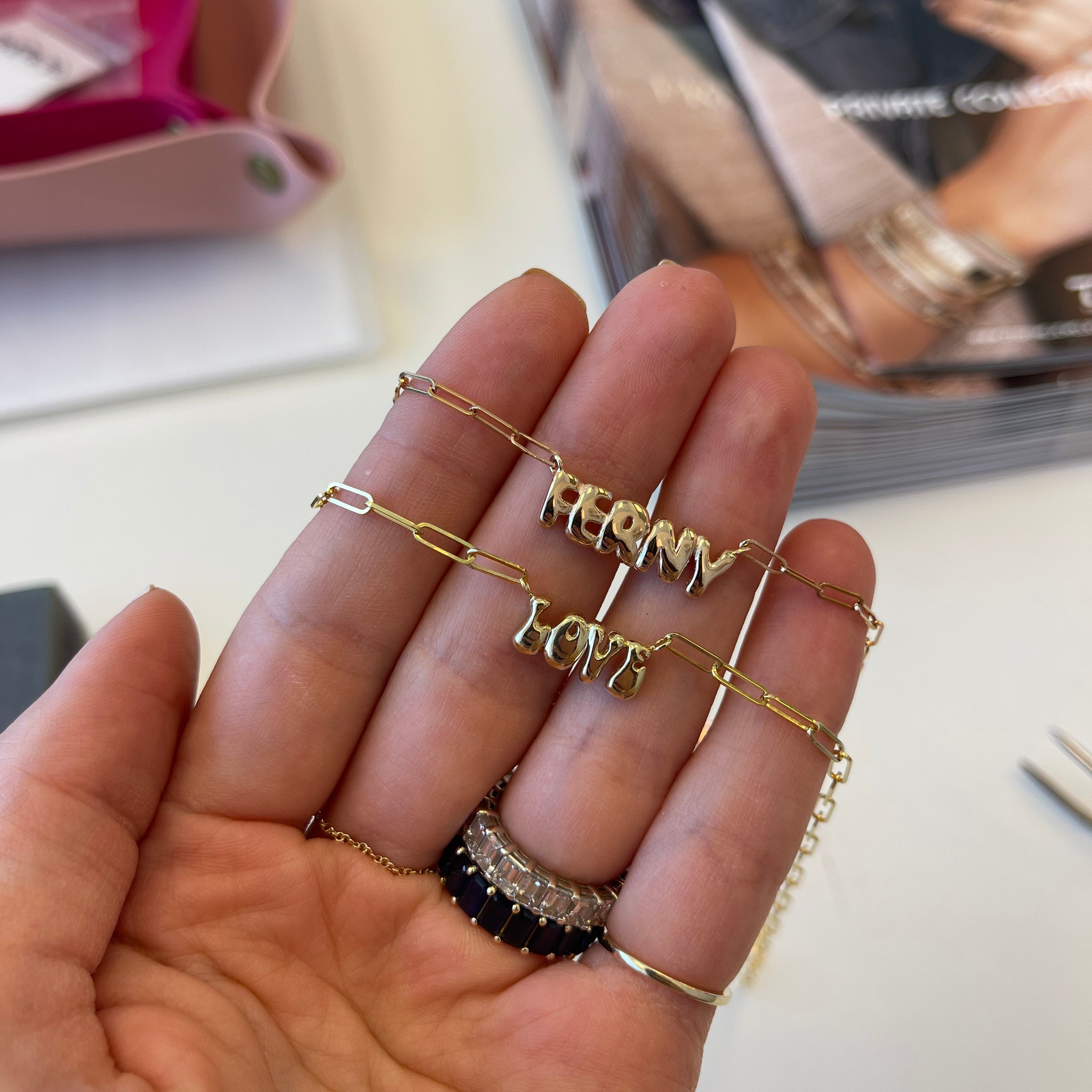 Helium Solid Name Paperclip Necklace