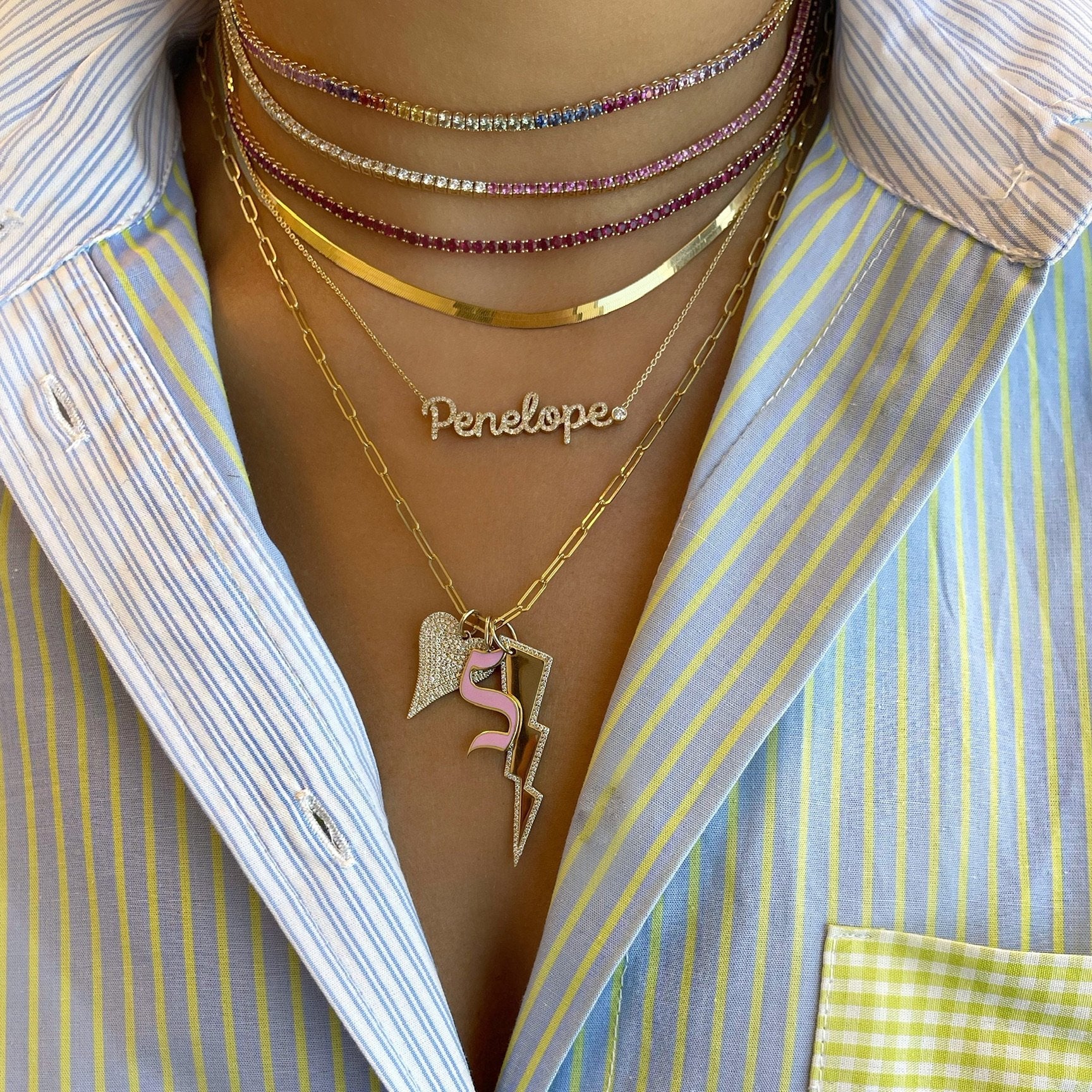 - 3mm Herringbone Chain Necklace -