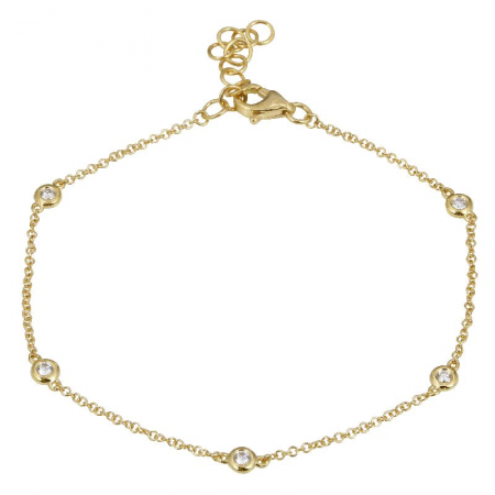 - Diamond By The Yard Bezel Accent Bracelet -