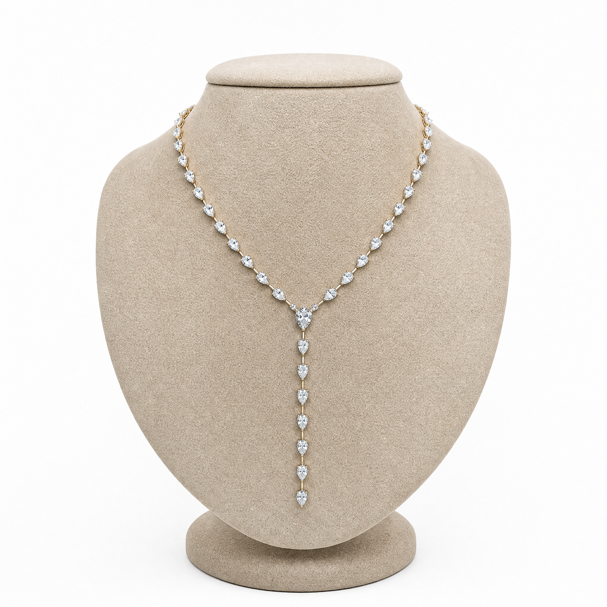 Pear Diamond Lariat