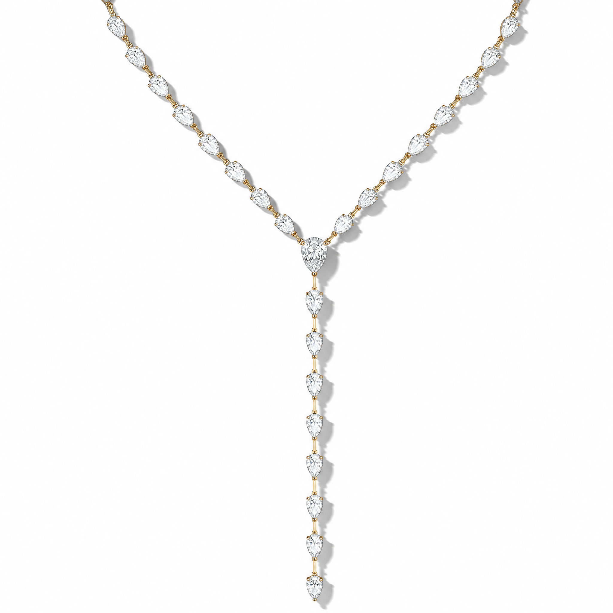 Pear Diamond Lariat