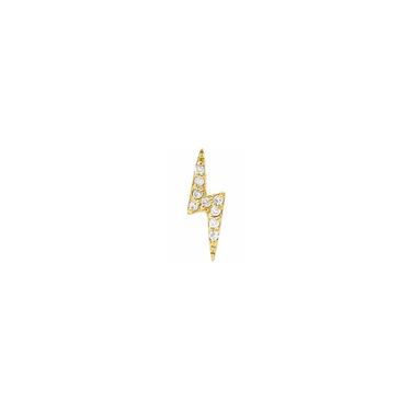 Diamond Lightning Bolt Charm