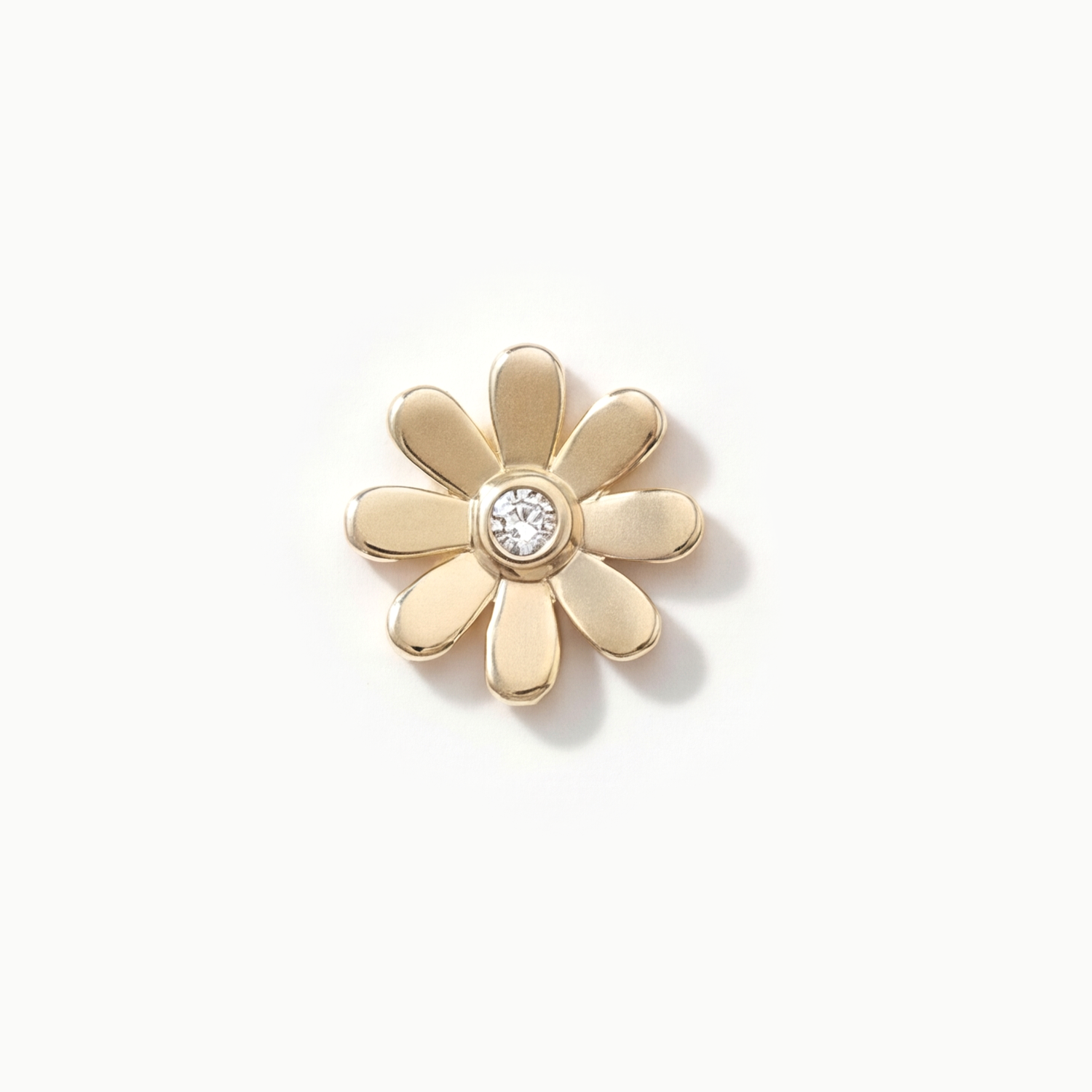 Flower with tiny diamond Charm