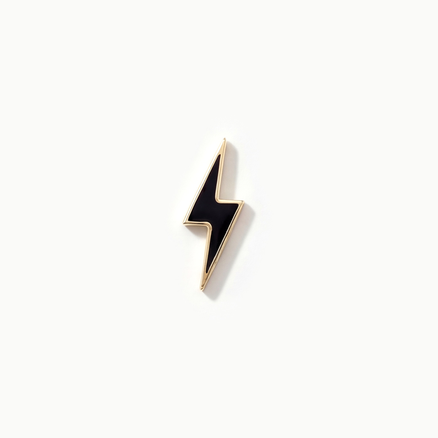 Black Lightning Bolt Charm