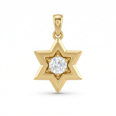 Star of David Diamond Charm